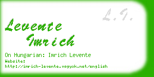 levente imrich business card